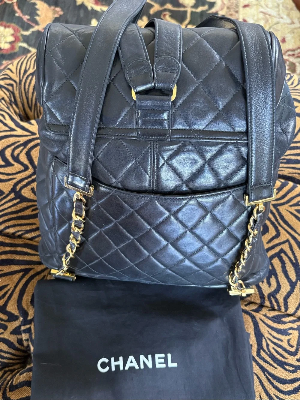 CHANEL  Matelassé Turnlock Unisex Backpack/Handbag
